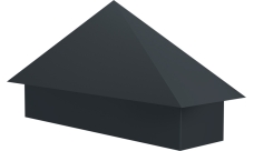 Колпак на полустолб для С8,С10 0,5 Drap TX с пленкой RAL 7016 антрацитово-серый