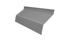 Ламель забора жалюзи Milan new gofr 0,45 PE с пленкой RAL 9006 бело-алюминиевый