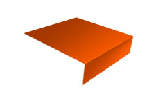 Планка лобовая/околооконная простая 190х50 0,45 PE с пленкой RAL 2004 оранжевый (2м)