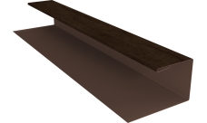 Планка П-образная Экобрус Grand Line 0,45 Print Elite Antique Wood TwinColor (2м)