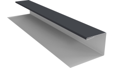 Планка П-образная Экобрус Grand Line 0,5 Satin с пленкой RAL 7024 мокрый асфальт (2м)