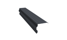 Планка торцевая фигурная 90х110 Grand Line 0,5 Satin Matt RAL 7024 мокрый асфальт (2м)