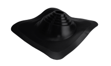 Проходной элемент MF CN угловой №110 (75-200мм) +240 силиконовый (металлический окрашенный фланец) черный