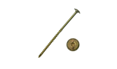 Саморез конструкционный тарельчатый Daxmer 8,0х100 (50шт) Torx желтый цинк