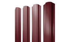 Штакетник Прямоугольный фигурный 0,45 Drap RAL 3005 красное вино