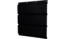 Софит металлический Классик v01 Grand Line центральная перфорация 0,5 Satin Matt с пленкой RAL 9005 черный