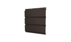 Софит металлический Grand Line полная перфорация 0,5 PurPro Matt 275 с пленкой RR 32 темно-коричневый