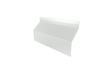 Ламель забора жалюзи Milan Slim стартовая/финишная для калиток и ворот Grand Line 0,45 PE RAL 9003 сигнальный белый