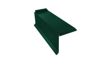 Планка торцевая сегментная 30мм Левая 0,5 Satin с пленкой RAL 6005 зеленый мох