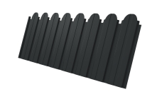 Профнастил C10B фигурный Grand Line 0,5 PurLite Matt RAL 7016 антрацитово-серый