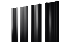 Штакетник М-образный A с прямым резом 0,45 PE RAL 9005 черный