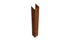 Стойка жалюзи Texas для монтажа с крепежным вкладышем 0,45 Print Elite Rowan TwinColor (1,8м)