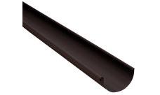 Желоб полукруглый GL PU Matt 125 мм 3 м RAL 9005 черный