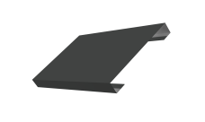 Ламель лицевая стартовая/финишная забора жалюзи Texas 80мм для калиток и ворот (с заполнением ламелями 150) 0,45 Drap TX RAL 7016 антрацитово-серый