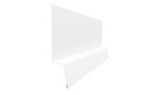 Планка начальная фальц 0,5 Satin с пленкой RAL 9003 сигнальный белый (3м)