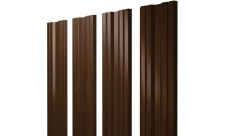 Штакетник Twin с прямым резом Grand Line 0,45 Print Elite Choco Wood TwinColor