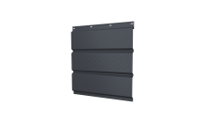 Софит металлический Классик v01 Grand Line центральная перфорация 0,4 PE с пленкой RAL 7024 мокрый асфальт (3м)