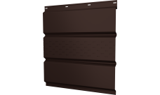 Софит металлический Классик v01 Grand Line центральная перфорация 0,45 Drap TX с пленкой RAL 8017 шоколад