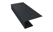 J-Профиль 18мм 0,4 PE-Double с пленкой RAL 7024 мокрый асфальт (2м)