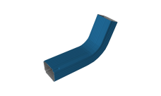 Колено трубы гофрированное Vortex Lite 76х102мм PE RAL 5005 сигнальный синий