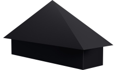 Колпак на полустолб для С21 0,5 PurPro Matt 275 с пленкой RAL 9005 черный