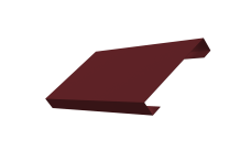 Ламель лицевая 125 забора жалюзи Texas 0,45 PE-Double RAL 3005 красное вино