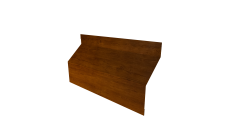 Ламель забора жалюзи Milan Slim стартовая/финишная для калиток и ворот 0,45 Print-Double Premium Golden Wood Intense F