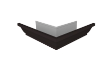 Угол желоба наружный Vortex Lite Matt 130мм RAL 9005 черный