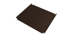 Кликфальц Double Pro Gofr Grand Line 0,5 PurLite Matt с пленкой на замках RAL 8017 шоколад