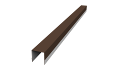 Планка вертикальная обратная для забора жалюзи Palermo 0,7 PE RAL 8017 шоколад (2м)