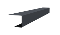 Планка завершающая для Кликфальц Pro Grand Line 0,45 PE-Double с пленкой RAL 7024 мокрый асфальт (2м)