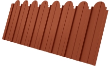 Профнастил C10A фигурный Grand Line 0,45 PE RAL 8004 терракота