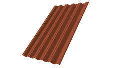 Профнастил НС35R Grand Line 0,5 Velur X RAL 8004 терракота