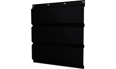 Софит металлический Классик v01 Grand Line центральная перфорация 0,45 Drap TX с пленкой RAL 9005 черный