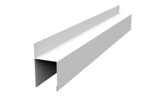 Планка опорная составная внешняя для забора жалюзи Palermo 0,7 PE RAL 9003 сигнальный белый (2м)