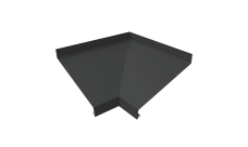 Угол отлива внутренний 200 0,5 Rooftop Бархат с пленкой RAL 7016 антрацитово-серый