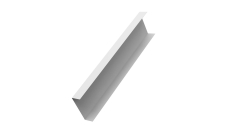 Декоративная накладка на столб универсальная 60х60 для забора жалюзи Grand Line 0,45 PE-Double RAL 9003 сигнальный белый (1,8м)