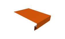 Планка околооконная сложная 300х50х18 (j-фаска) Grand Line 0,45 PE с пленкой RAL 2004 оранжевый (3м)