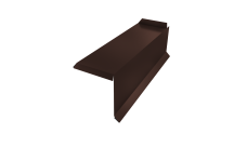 Планка торцевая сегментная 20мм Правая 0,45 PE с пленкой RAL 8017 шоколад