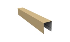 Планка боковая для забора из сайдинга Квадро Брус, Вертикаль Grand Line 0,4 PE RAL 1014 слоновая кость (2м)