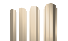 Штакетник П-образный A фигурный Grand Line 0,45 PE RAL 1015 светлая слоновая кость