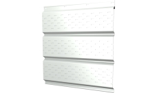 Софит металлический Классик v01 Grand Line полная перфорация 0,45 PE-Double с пленкой RAL 9003 сигнальный белый