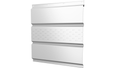 Софит металлический Классик v01 Grand Line полная перфорация 0,45 PE-Double с пленкой RAL 9003 сигнальный белый