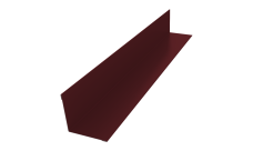 Угол внутренний 50х50 0,45 PE-Double с пленкой RAL 3005 красное вино (2м)