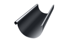 Желоб полукруглый Grand Line PE 150 мм 3 м RAL 7024 мокрый асфальт