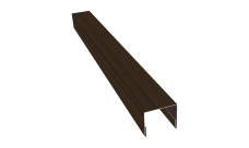 Планка П-образная заборная 24 Grand Line 0,45 Print Elite Coffee Wood TwinColor (3м)