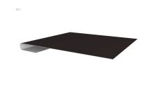 Планка завершающая Grand Line 0,5 Satin Matt RAL 9005 черный (3м)