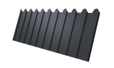 Профнастил С8A v01 фигурный Grand Line 0,4 PE-Matt-Double RAL 7024 мокрый асфальт