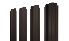 Штакетник П-образный B фигурный Grand Line 0,5 Atlas X RR 32 темно-коричневый