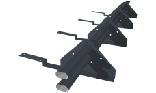 Снегозадержатель трубчатый для композитной черепицы Roman RAL 7024 (3м)